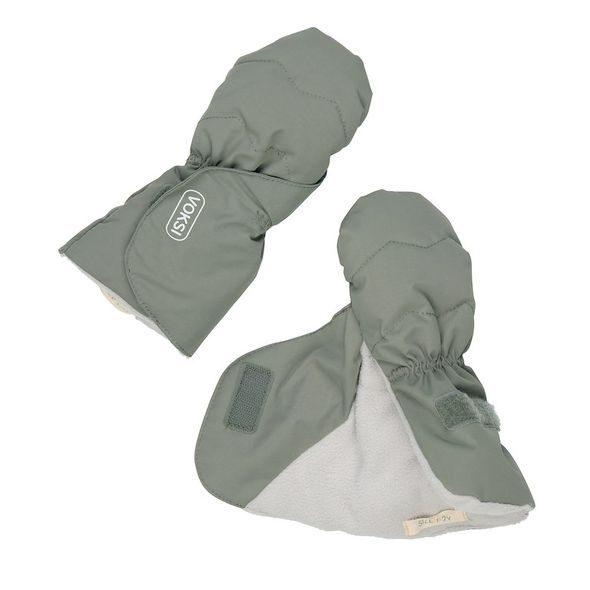 VOKSI DĚTSKÉ RUKAVICE MEADOW GREEN / LIGHT GREY 1-2R - RUKAVIČKY, ŠÁTKY, NÁKRČNÍKY - PRO DĚTI