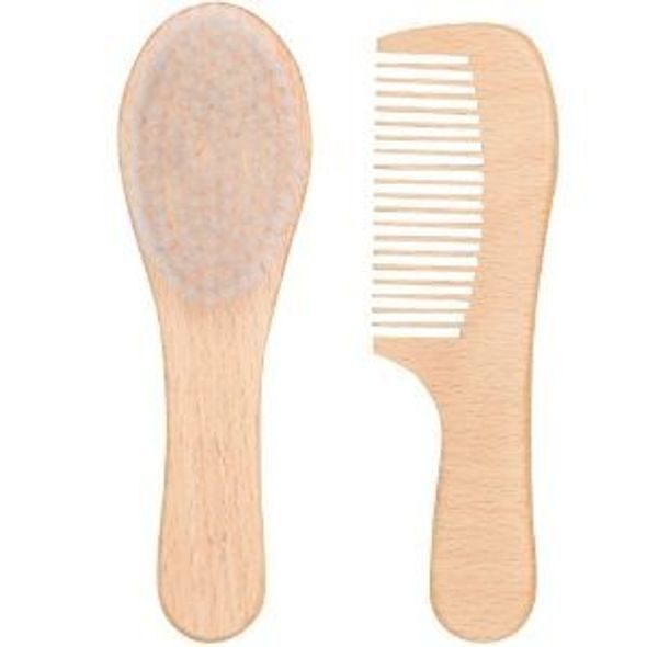 BEBE-JOU HŘEBEN A KARTÁČ BÉBÉ-JOU S DŘEVĚNOU RUKOJETÍ - HŘEBÍNKY A KARTÁČKY - KOUPÁNÍ A ZDRAVÍ