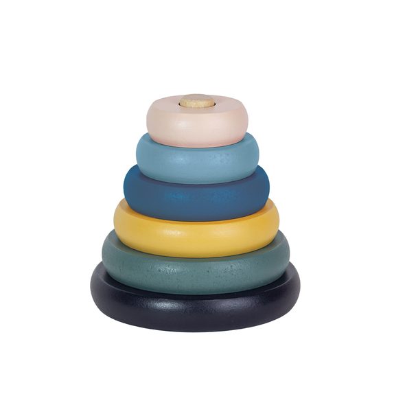 PETITE&MARS HRAČKA DŘEVĚNÁ SKLÁDACÍ ORBIT WOOD OF MARS 36M+ COSMIC BLUE - MOTORICKÉ A HRY - PRO DĚTI