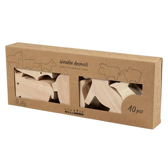 CREATIV COMPANY KREATIVNÍ SADA ZVÍŘATA Z FARMY DŘEVĚNÁ - VÝTVARNÉ POMŮCKY A HRAČKY - PRO DĚTI