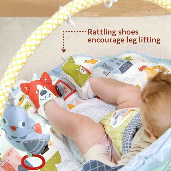 YOOKIDOO POLOHOVACÍ HRACÍ DEKA MĚSTO - LEHÁTKA A HOUPADLA - SPINKÁNÍ