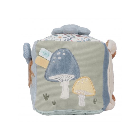 LITTLE DUTCH KOSTKA TEXTILNÍ S AKTIVITAMI FOREST FRIENDS - SENZORICKÉ HRAČKY - PRO DĚTI