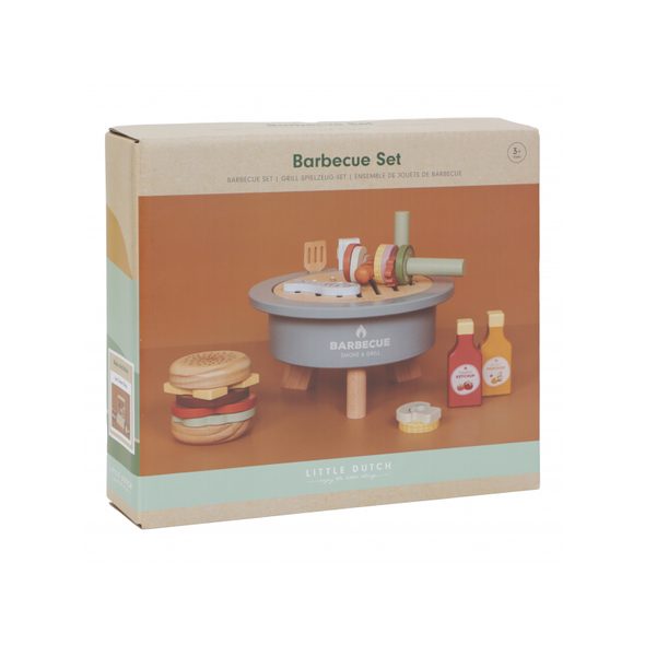 LITTLE DUTCH BARBECUE SADA DŘEVĚNÁ - DŘEVĚNÉ HRAČKY - PRO DĚTI