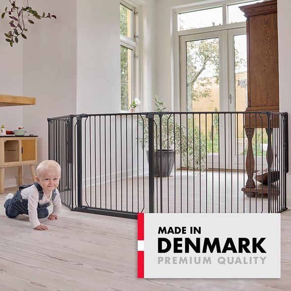 BABY DAN UNIVERZÁLNÍ PROSTOROVÁ ZÁBRANA BABYDAN COMBIFIT XL, ČERNÁ - OHRÁDKY - KOUPÁNÍ A ZDRAVÍ