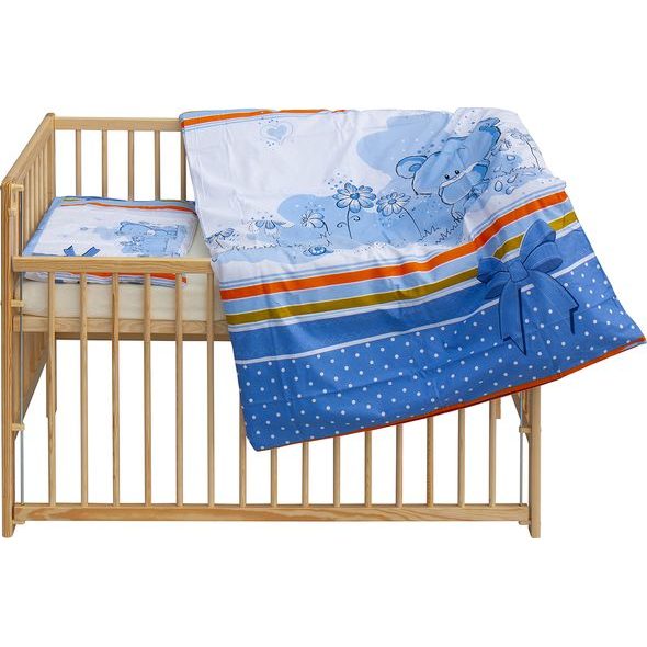 SCARLETT DĚTSKÁ POSTÝLKA S KOMPLETNÍ VÝBAVOU SCARLETT 120 X 60 CM - KOTY - DŘEVĚNÉ POSTÝLKY - SPINKÁNÍ