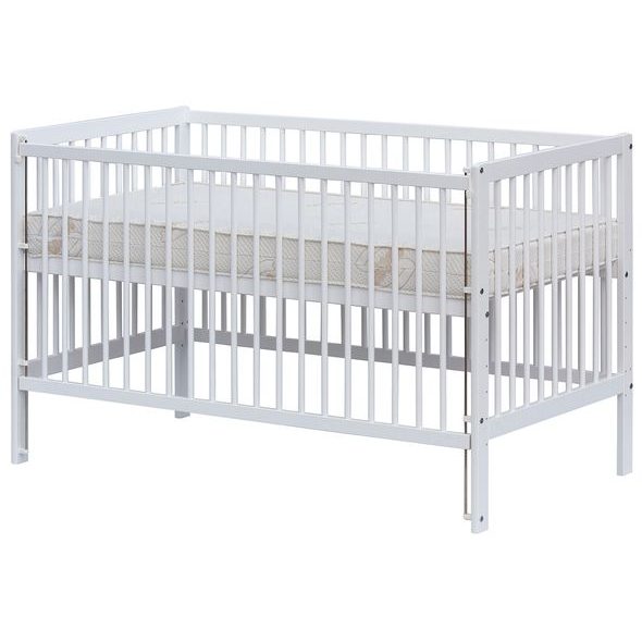 SCARLETT DĚTSKÁ POSTÝLKA SCARLETT DOMINIK - BÍLÁ (BOROVICE) - STAHOVACÍ BOČNICE - 140 X 70 CM - DŘEVĚNÉ POSTÝLKY - SPINKÁNÍ