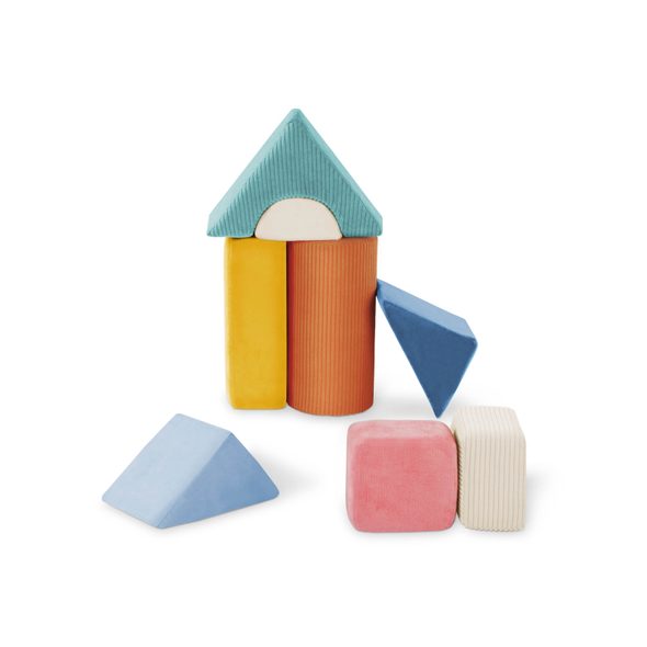 B-TOYS TEXTILNÍ PĚNOVÉ TVARY TUMBLE-Y TOWERS - STAVEBNICE A PUZZLE - PRO DĚTI