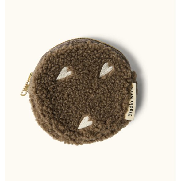 STUDIO NOOS TEDDY HEARTS WALLET PĚNĚŽENKA BROWN HEARTS - DOPLŇKY - PRO MAMINKY