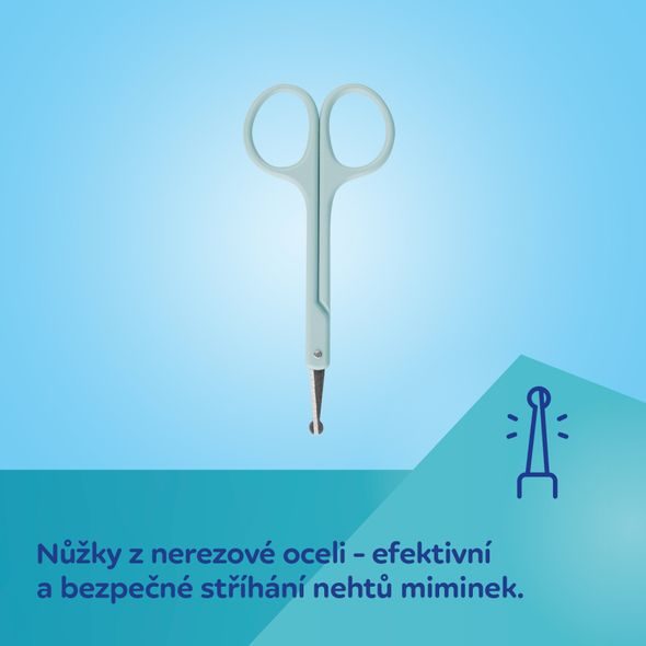 CANPOL BABIES SADA PÉČE O NEHTY PRO DĚTI MODRÁ - HŘEBÍNKY A KARTÁČKY - KOUPÁNÍ A ZDRAVÍ