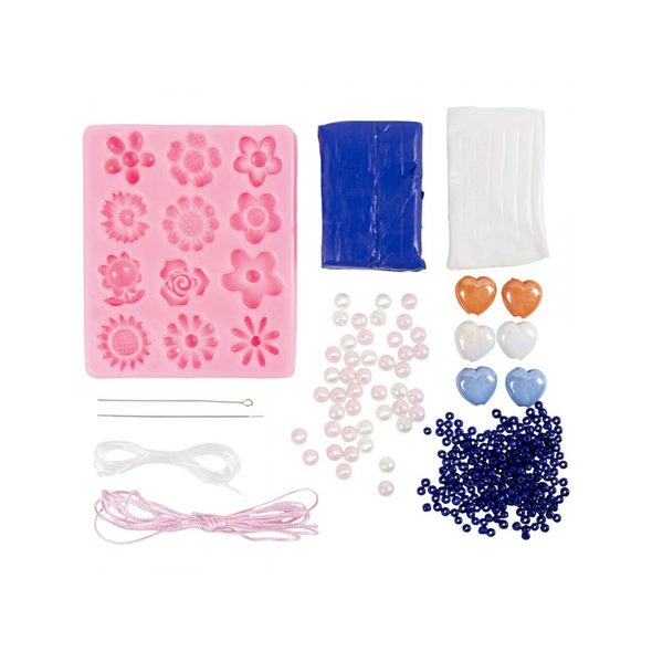 CREATIV COMPANY KREATIVNÍ SADA MINI CRAFT KIT JEWELLERY FLOWERS - NAVLÉKÁNÍ - PRO DĚTI