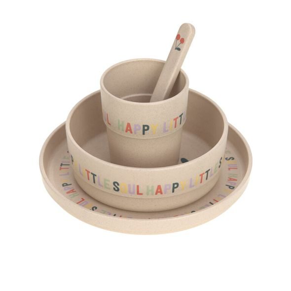 LÄSSIG BABIES DISH SET PP/CELLULOSE HAPPY FRUITS CHERRY - MISKY, TALÍŘKY A PODLOŽKY - KRMENÍ