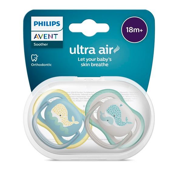 PHILIPS AVENT ŠIDÍTKO ULTRA AIR OBRÁZEK 18M+ (VELRYBA), 2KS - ŠIDÍTKA A DOPLŇKY - KRMENÍ