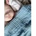 VINTER & BLOOM DEKA FEATHER MUSLIN ORGANIC DIM BLUE - DĚTSKÉ DEKY PRO MIMINKA - SPINKÁNÍ