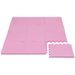RIALTO BABY HRACÍ PODLOŽKA PUZZLE S OKRAJEM PINK 92X122 CM - HRACÍ PODLOŽKY NA ZEM - SPINKÁNÍ