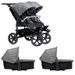 TFK TFK SET DUO2 FRAME 2025 - AIR CHAMBER WHEEL + CARRYCOT + SEAT PREM. GREY - KOČÁRKY PRO DVOJČATA - KOČÁRKY A PŘÍSLUŠENSTVÍ