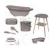 BEBE-JOU DIGITÁLNÍ KOUPACÍ SADA BÉBÉ-JOU SENSE PLUS 8 DÍLNÁ CHALK BROWN - VANIČKY PLASTOVÉ - KOUPÁNÍ A ZDRAVÍ