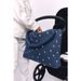 STUDIO NOOS DENIM DIAPER BAG - PŘEBALOVACÍ TAŠKA | HEARTS DARK BLUE WHITE HEARTS - PŘEBALOVACÍ TAŠKY - KOČÁRKY A PŘÍSLUŠENSTVÍ