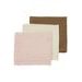 MEYCO MUŠELÍNOVÁ PLENA-ŽÍNKA 3-BALENÍ - OFFWHITE/SOFT PINK/TOFFEE - LÁTKOVÉ PLENY ALL IN ONE - PŘEBALOVÁNÍ