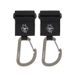 LÄSSIG CASUAL STROLLER HOOKS WITH CARABINER BLACK - LÁTKOVÉ PLENY SKLÁDANÉ - PŘEBALOVÁNÍ