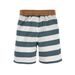 LÄSSIG SPLASH BOARD SHORTS BLOCK STRIPES MILKY/BLUE - KOJENECKÉ PLAVKY - KOUPÁNÍ A ZDRAVÍ