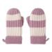 LODGER RUKAVICE STRIPE MERINO MAUVE VEL. 1 - 2 ROKY - RUKAVIČKY, ŠÁTKY, NÁKRČNÍKY - PRO DĚTI