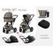 MOON PIÚ EXTRA SET BLACK MATT - MUD - DVOJKOMBINACE - KOČÁRKY A PŘÍSLUŠENSTVÍ