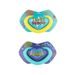CANPOL BABIES SET SYMETRICKÝCH SILIKONOVÝCH DUDLÍKŮ 0-6M NEON LOVE MODRÝ - ŠIDÍTKA A DOPLŇKY - KRMENÍ