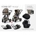 MOON PIÚ KOMBI SET BLACK MATT - MUD - KOMBINACE S PŘÍSLUŠENSTVÍM - KOČÁRKY A PŘÍSLUŠENSTVÍ