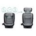 FILLIKID AUTOSEDAČKA ELI PRO ISOFIX I-SIZE 100-150 CM GREY - AUTOSEDAČKY 9-36KG - AUTOSEDAČKY A PŘÍSLUŠENSTVÍ