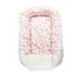 ENIE BABY HNÍZDEČKO DO POSTÝLKY SATINE PINK LEAVES - HNÍZDEČKA - SPINKÁNÍ