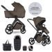 EASYWALKER SET KOČÁREK 2V1 ZOEY GO CHESTNUT BROWN XXL LIMITED S PŘÍSLUŠENSTVÍM - DVOJKOMBINACE - KOČÁRKY A PŘÍSLUŠENSTVÍ