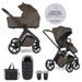 EASYWALKER SET KOČÁREK 2V1 ZOEY GO CHESTNUT BROWN XXL LIMITED S PŘÍSLUŠENSTVÍM - KOMBINACE S PŘÍSLUŠENSTVÍM - KOČÁRKY A PŘÍSLUŠENSTVÍ