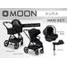 MOON AURA - MAXI ONYX MELANGE - KOMBINACE S PŘÍSLUŠENSTVÍM - KOČÁRKY A PŘÍSLUŠENSTVÍ