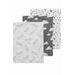 MEYCO PLENY 3-BALENÍ FEATHERS-CLOUDS-DOTS GREY/WHITE - ZAVINOVACÍ PLENY / OSUŠKY VELKÉ - PŘEBALOVÁNÍ