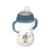 CANPOL BABIES HRNEČEK SE SILIKONOVÝM PÍTKEM FIRSTCUP BONJOUR PARIS 250ML MODRÝ - DĚTSKÉ HRNEČKY - KRMENÍ