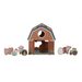 LITTLE DUTCH DOMEK S VKLÁDACÍMI TVARY DŘEVĚNÝ FARMA - DŘEVĚNÉ HRAČKY - PRO DĚTI