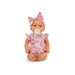 LULLA BABY PANENKA 35 CM V OVERALU S ČELENKOU FLORAL PINK - PANENKY - PRO DĚTI