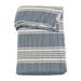 MEYCO DEKA Z PŘEDEPRANÉHO MUŠELÍNU A ŽAKÁRU 100X150 - STRIPE INDIGO - DĚTSKÉ DEKY PRO MIMINKA - SPINKÁNÍ