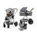 KINDERKRAFT VEO 2V1 BLACK/GREY - DVOJKOMBINACE - KOČÁRKY A PŘÍSLUŠENSTVÍ