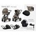 MOON PIÚ MAXI SET BLACK MATT - MUD - KOMBINACE S PŘÍSLUŠENSTVÍM - KOČÁRKY A PŘÍSLUŠENSTVÍ