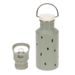 LÄSSIG KIDS BOTTLE STAINLESS STEEL HAPPY PRINTS LIGHT OLIVE - SPORTOVNÍ LAHVE - KRMENÍ