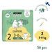 MOOMIN BABY 2 NEWBORN 3–6 KG (168 KS), MĚSÍČNÍ BALENÍ EKO PLEN + KOŠ ZDARMA - JEDNORÁZOVÉ PLENY - PŘEBALOVÁNÍ
