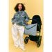 STUDIO NOOS DENIM DIAPER BAG - PŘEBALOVACÍ TAŠKA | HEARTS LIGHT BLUE HEARTS - PŘEBALOVACÍ TAŠKY - KOČÁRKY A PŘÍSLUŠENSTVÍ