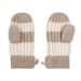 LODGER RUKAVICE STRIPE MERINO BEIGE VEL. 1 - 2 ROKY - RUKAVIČKY, ŠÁTKY, NÁKRČNÍKY - PRO DĚTI