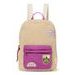 STUDIO NOOS TEDDY MIDI BACKPACK BATŮŽEK S PŘEDNÍ KAPSOU ECRU PURPLE - BATOHY A TAŠKY - PRO DĚTI