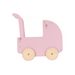 LITTLE DUTCH KOČÁREK PRO PANENKY DŘEVĚNÝ S PEŘINKOU PINK - LITTLE DUTCH - PRO DĚTI