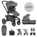 EASYWALKER JIMMEY SET XXL IRIS GREY S PŘÍSLUŠENSTVÍM - KOMBINACE S PŘÍSLUŠENSTVÍM - KOČÁRKY A PŘÍSLUŠENSTVÍ