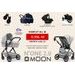 MOON N ONE 2.0 ALL IN - BLACK - KOMBINACE S PŘÍSLUŠENSTVÍM - KOČÁRKY A PŘÍSLUŠENSTVÍ
