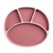 BIBADO SILIKONOVÝ DĚLENÝ TALÍŘ S PŘÍSAVKOU BLUSH - MISKY, TALÍŘKY A PODLOŽKY - KRMENÍ