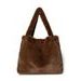STUDIO NOOS FAUX FUR MOM BAG BROWN - ORGANIZÉRY A KOŠÍKY - KOČÁRKY A PŘÍSLUŠENSTVÍ